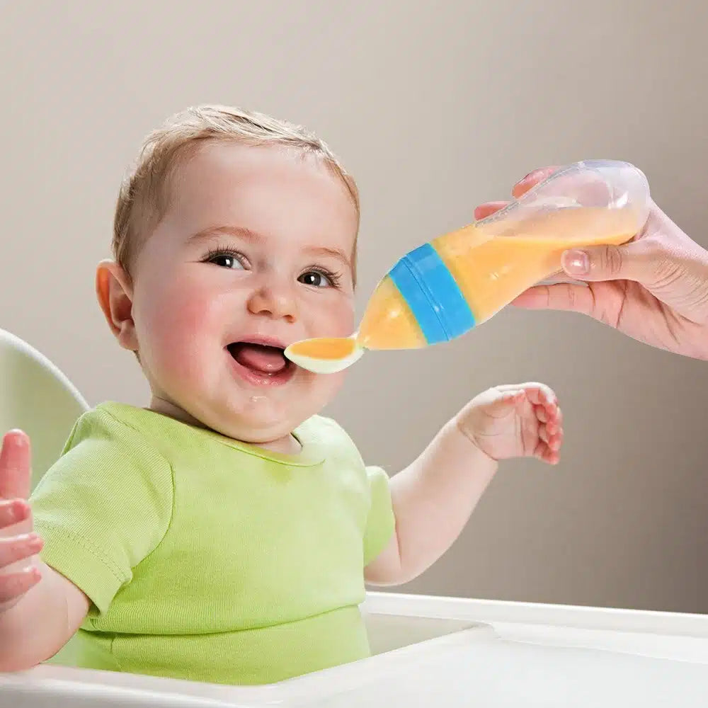 Biberon Cuillère pour Bébé | TrioNest™ – Silicone Sans BPA, Autoportant, Lave-Vaisselle, 4 Coloris mon adorable bebe
