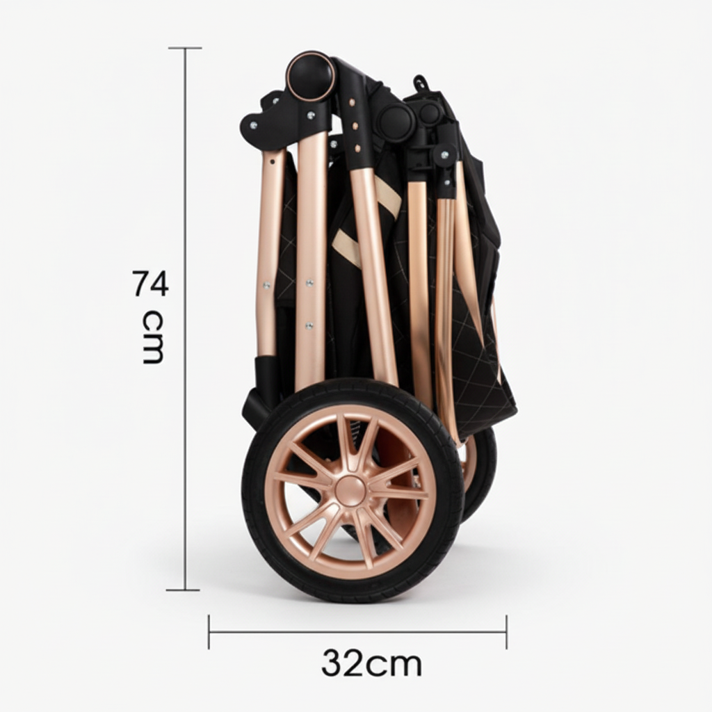 Poussette 3-en-1 Pack Naissance Complet – Nacelle, Siège Auto Groupe 0+, Siège Réversible, Suspensions, 0-3 Ans | TrioNest™ FLEXIA