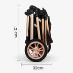 Poussette 3-en-1 Pack Naissance Complet – Nacelle, Siège Auto Groupe 0+, Siège Réversible, Design Urbain, 0-3 Ans | TrioNest™ URBANIA Aliexpress