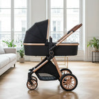 Poussette 3-en-1 Pack Naissance Complet – Nacelle, Siège Auto Groupe 0+, Siège Réversible, Suspensions, 0-3 Ans | TrioNest™ FLEXIA Aliexpress