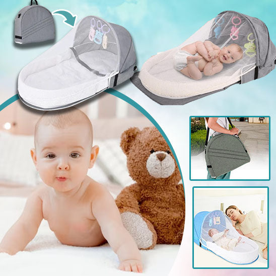 Couffin Bébé Pliant avec Moustiquaire | TrioNest™ – Respirant, Transformable en Sac, 5 Coloris
