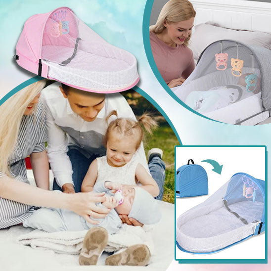 Couffin Bébé Pliant avec Moustiquaire | TrioNest™ – Respirant, Transformable en Sac, 5 Coloris