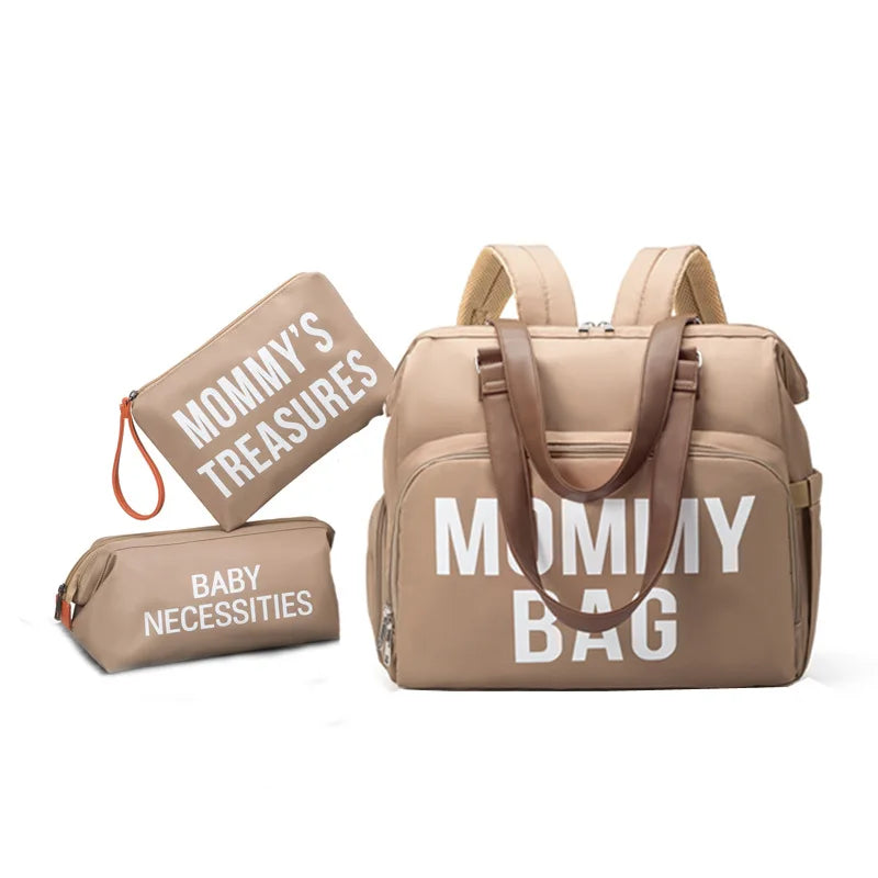 Sac à Langer Bébé 3 Pièces Imperméable | TrioNest™ – Sangles Ergonomiques, Grande Capacité, Toutes Saisons