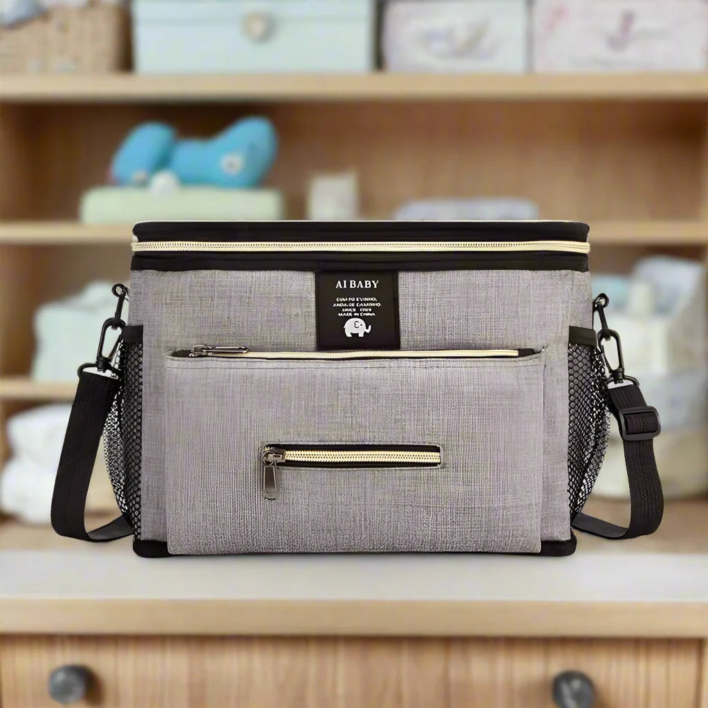 Sac à Langer Bébé Multifonctionnel Imperméable | TrioNest™ – Sangles Rembourrées, Compartiment Isolé, Anti-Taches
