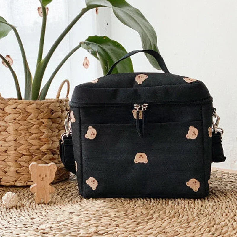 Sac à Langer Bébé Portable Anti-Taches | TrioNest™ – Crochets Poussette, Compartiment Biberons, 2 Coloris