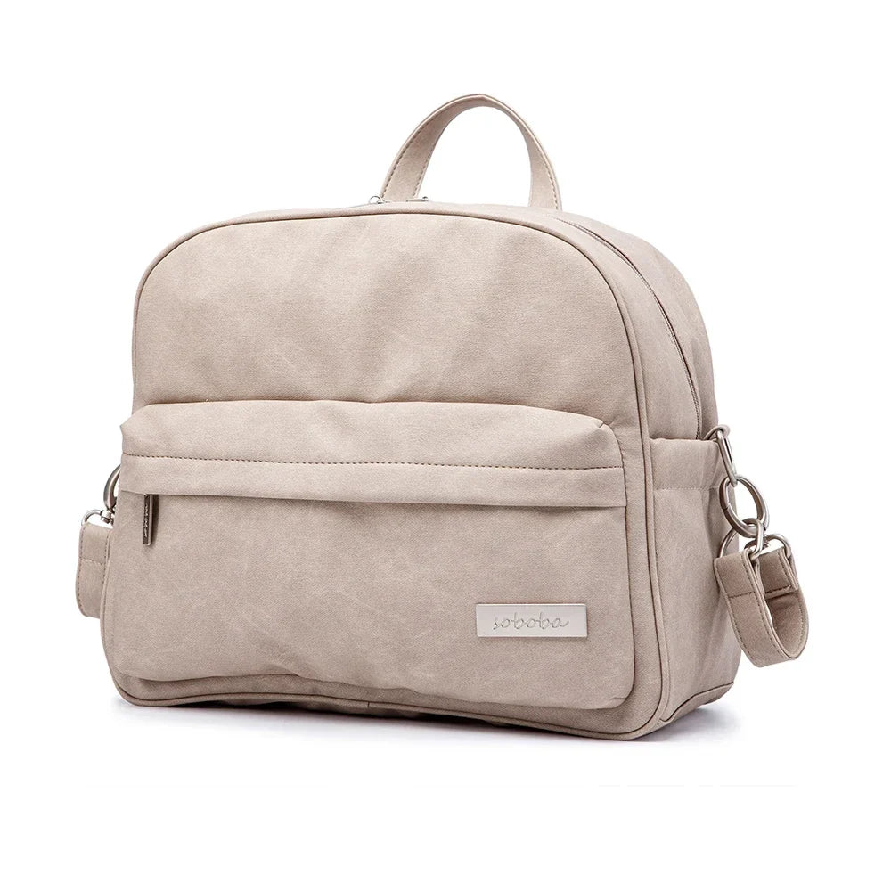 Sac à Langer Bleu Ciel Tissu Soft-Touch - Haute Capacité & Imperméable - Crochets Poussette Inclus | TrioNest™ UrbanSoft