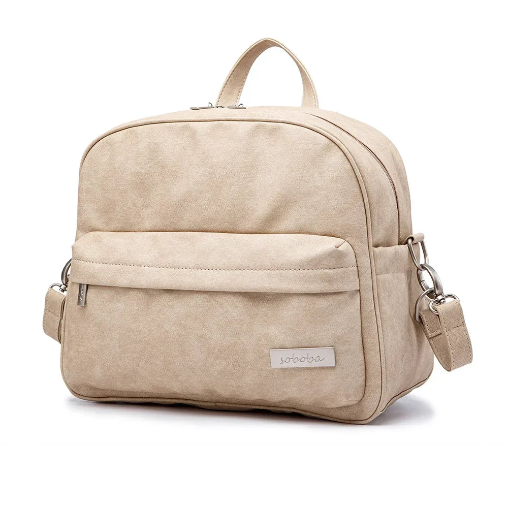 Sac à Langer Bleu Ciel Tissu Soft-Touch - Haute Capacité & Imperméable - Crochets Poussette Inclus | TrioNest™ UrbanSoft