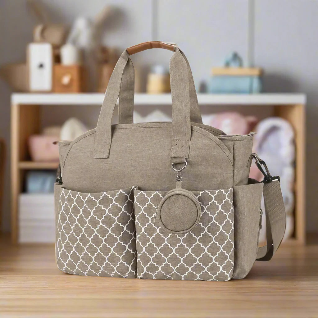 Sac à Langer Bébé Large Waterproof | TrioNest™ – 5 Poches, Sangles Rembourrées, Anti-Taches, 4 Coloris