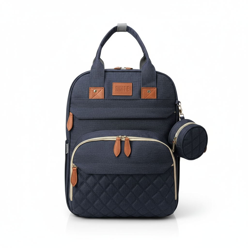 Sac à Dos à Langer 3-en-1 – Lit de Voyage, Imperméable, Charge USB, 7 Compartiments, Compatible Poussette | TrioNest™