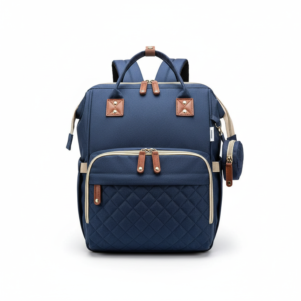 Sac à Dos à Langer 3-en-1 – Lit de Voyage, Imperméable, Charge USB, 7 Compartiments, Compatible Poussette | TrioNest™