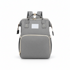 Sac à Dos à Langer 3-en-1 – Lit de Voyage, Imperméable, Charge USB, 7 Compartiments, Compatible Poussette | TrioNest™