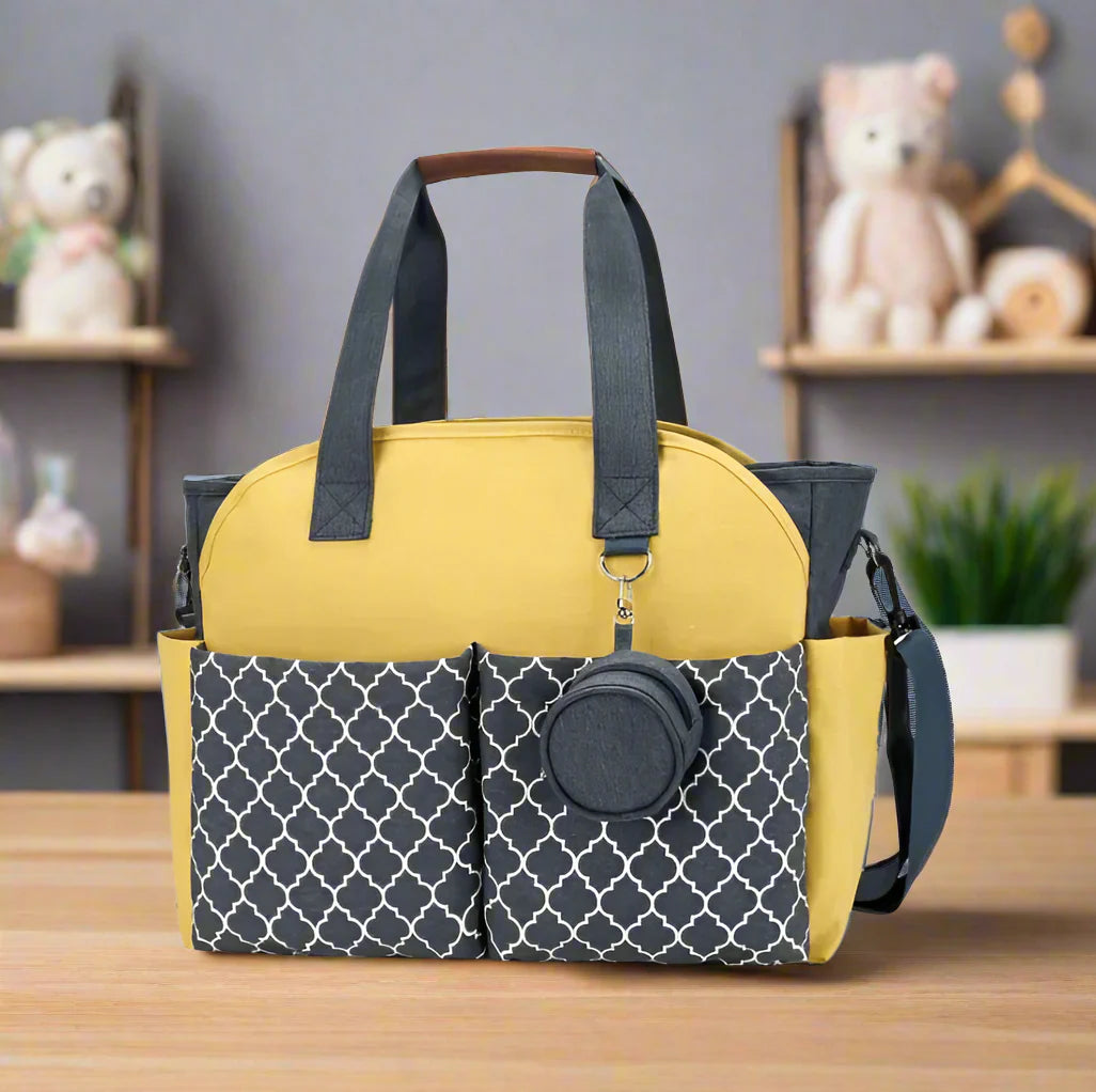 Sac à Langer Bébé Large Waterproof | TrioNest™ – 5 Poches, Sangles Rembourrées, Anti-Taches, 4 Coloris