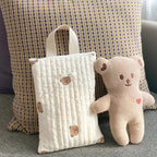 Sac à Langer Brodé Motifs Mignons | TrioNest™ – Coton, Fermeture Zippée, 4 Motifs au Choix