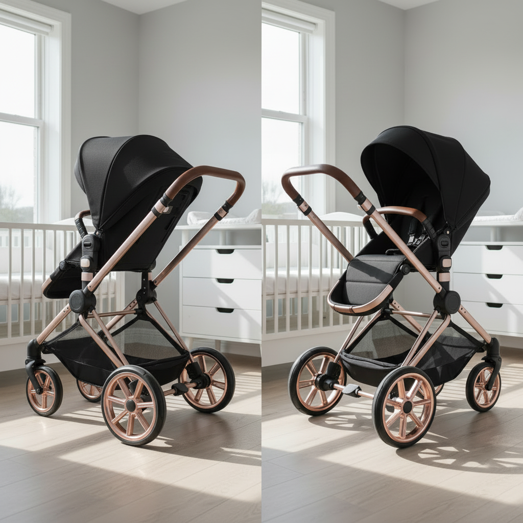 Poussette 3-en-1 Pack Naissance Complet – Nacelle, Siège Auto Groupe 0+, Siège Réversible, Suspensions, 0-3 Ans | TrioNest™ FLEXIA