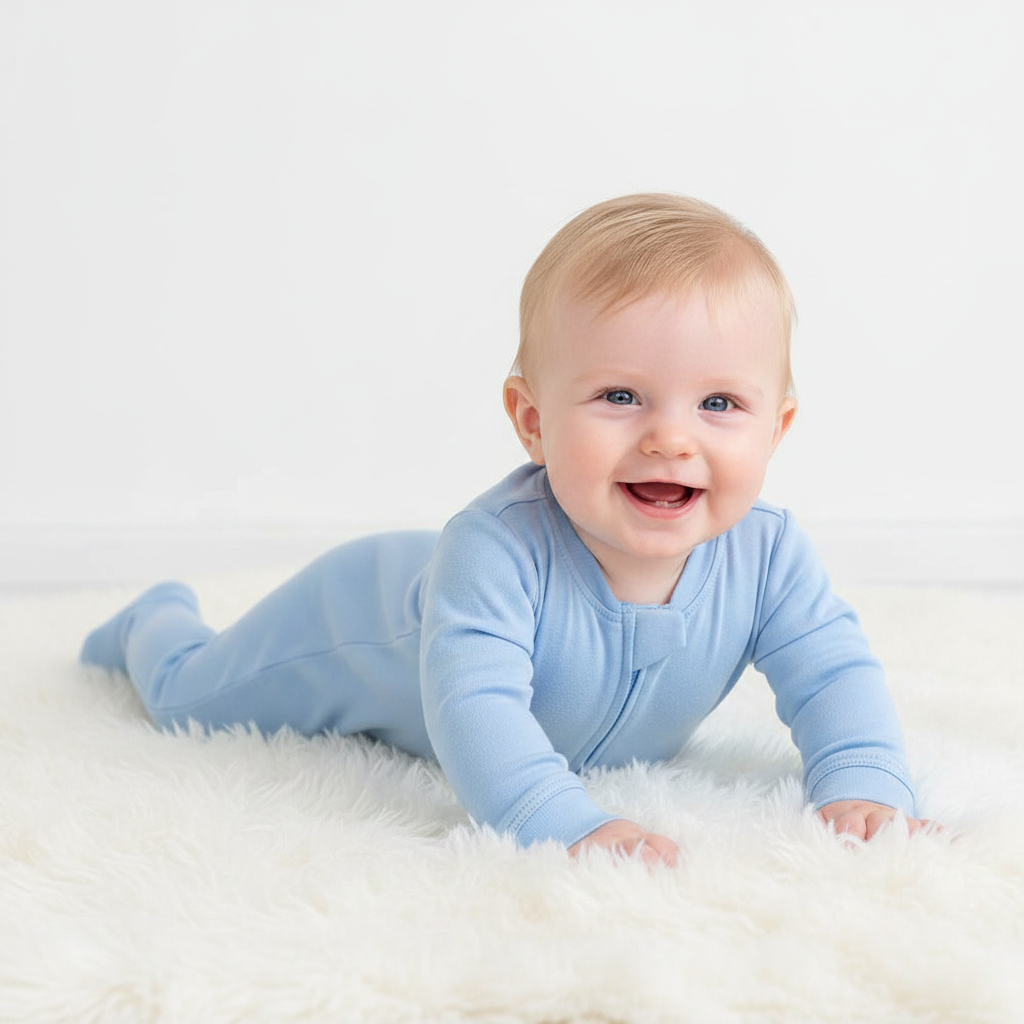 Barboteuse Bébé Manches Longues À Capuche – Coton Hypoallergénique, Motifs Animaux, Boutons-Pression, Unisexe | SoftHood by TrioNest™