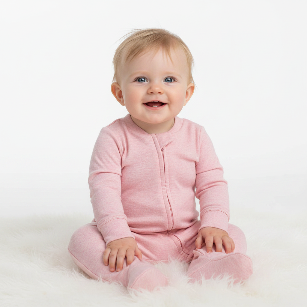 Barboteuse Bébé Manches Longues À Capuche – Coton Hypoallergénique, Motifs Animaux, Boutons-Pression, Unisexe | SoftHood by TrioNest™