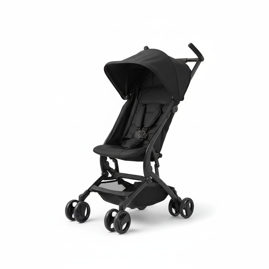 Poussette Voyage Trionest™ | Format Cabine Avion & Tout-Terrain Silencieuse | Ultra-Compacte & Pliable d'une Main (5,8 kg)