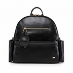 Sac à Dos à Langer Cuir Rose Poudré - Design Chic & Féminin - Imperméable avec Attaches Poussette Incluses | TrioNest™ Élite