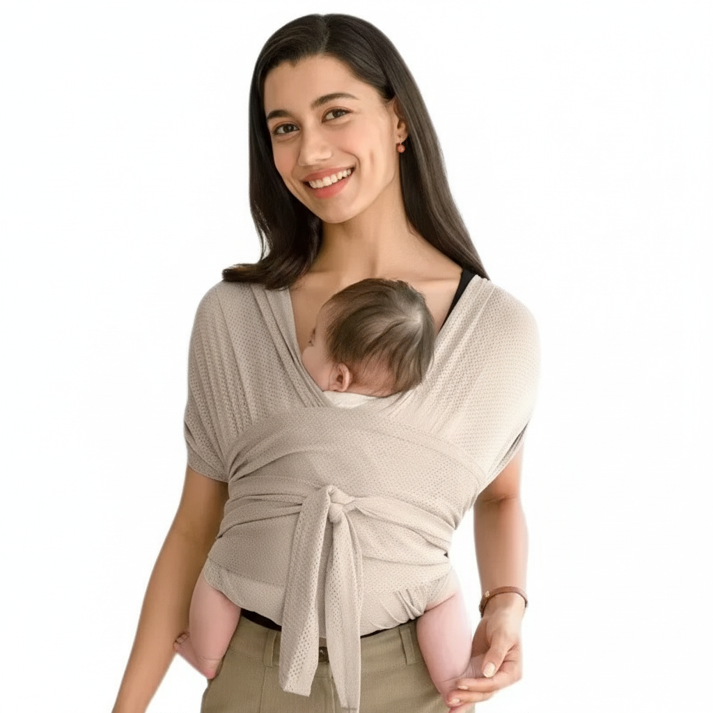Porte-Bébé Physio Respirant MeshNest – Maille Aérée, Enfilage T-Shirt, 10 kg, 0-2 Ans | TrioNest™