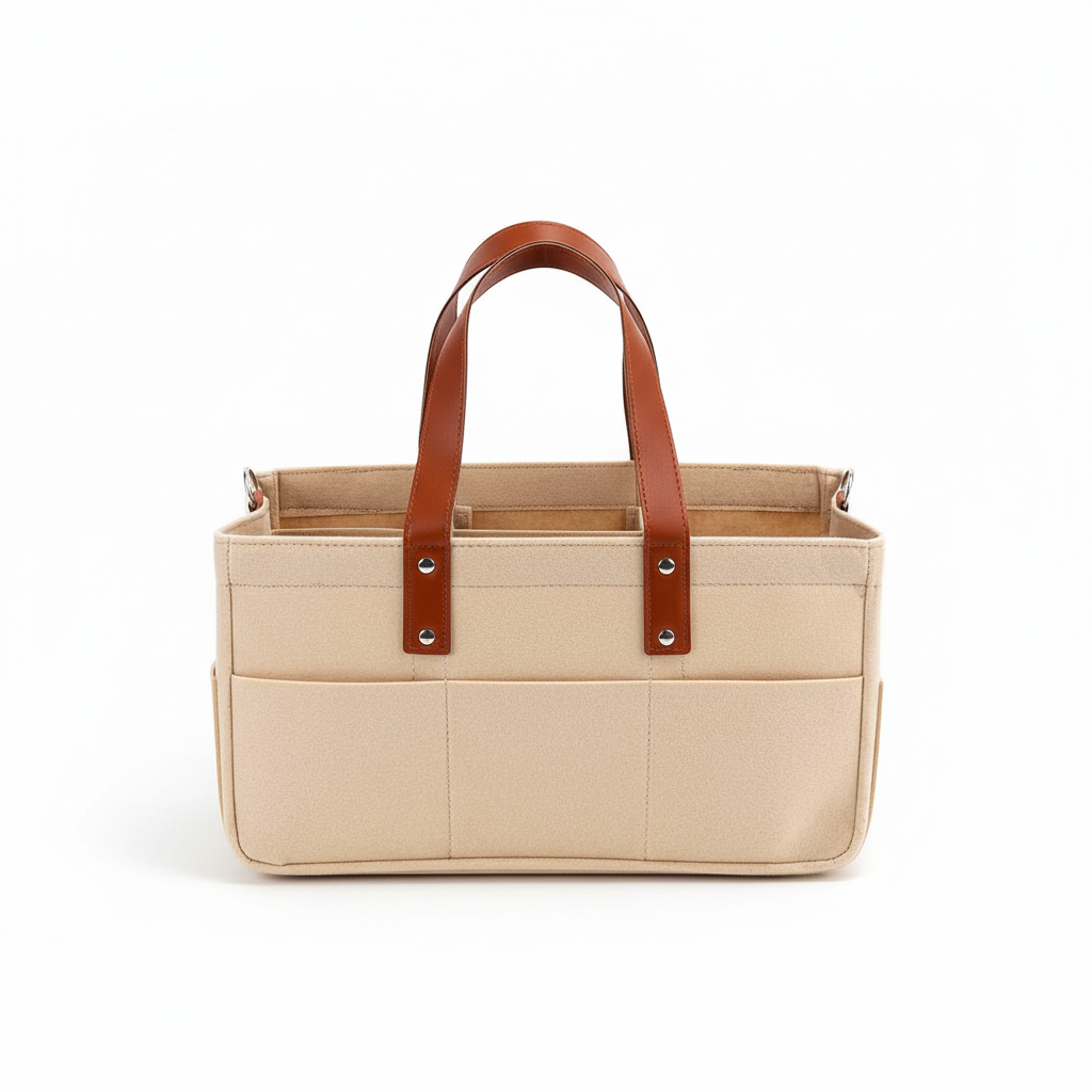 Panier de Rangement Bébé Polyvalent | TrioNest™ – Tissu Feutre, Poignées Cuir, Inserts Amovibles, 3 Coloris