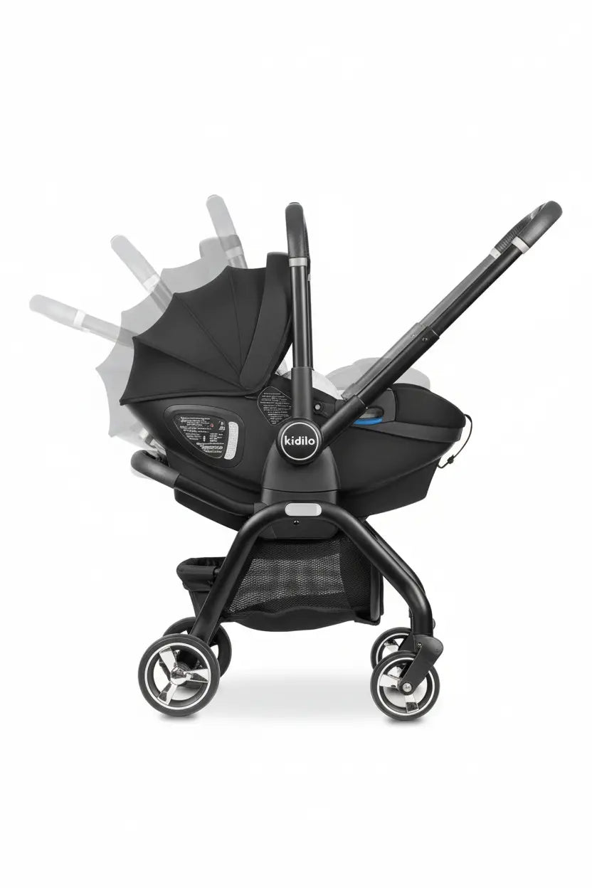 TrioNest™ Poussette 4-en-1 Bidirectionnelle | Nacelle + Siège Auto ECE | Dès la Naissance TrioNest™ Poussette 3 en 1