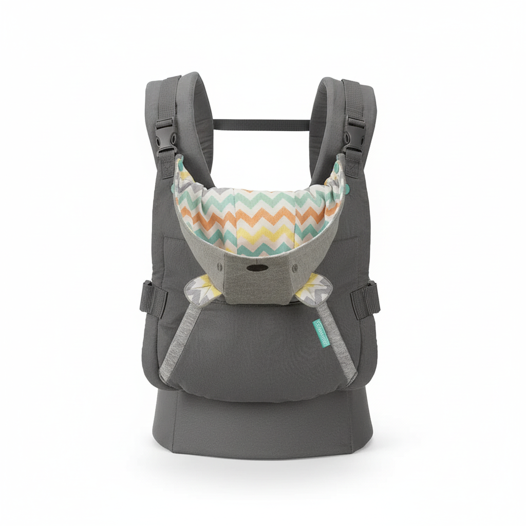 Porte-Bébé Capuche HoodNest – Harnais Réglable, Oreillettes, Poche, Coton, 10 kg | TrioNest™
