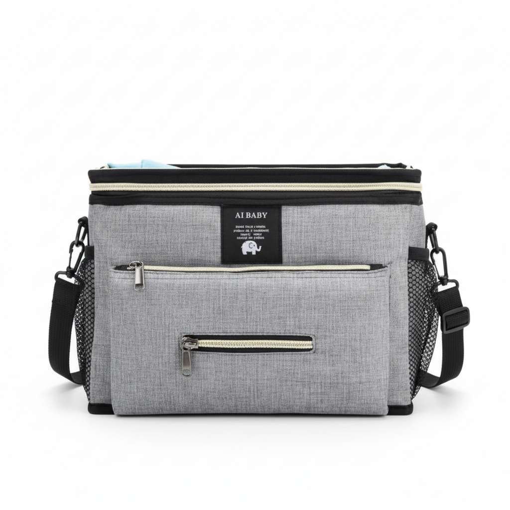 Sac à Langer Bébé Multifonctionnel Imperméable | TrioNest™ – Sangles Rembourrées, Compartiment Isolé, Anti-Taches