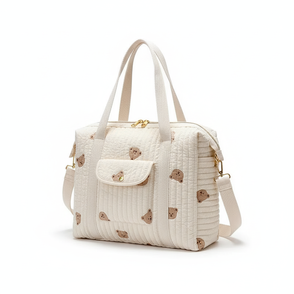 Sac à Langer Portable Motifs Originaux | TrioNest™ – Bandoulière Ergonomique, Grand Compartiment, 3 Motifs