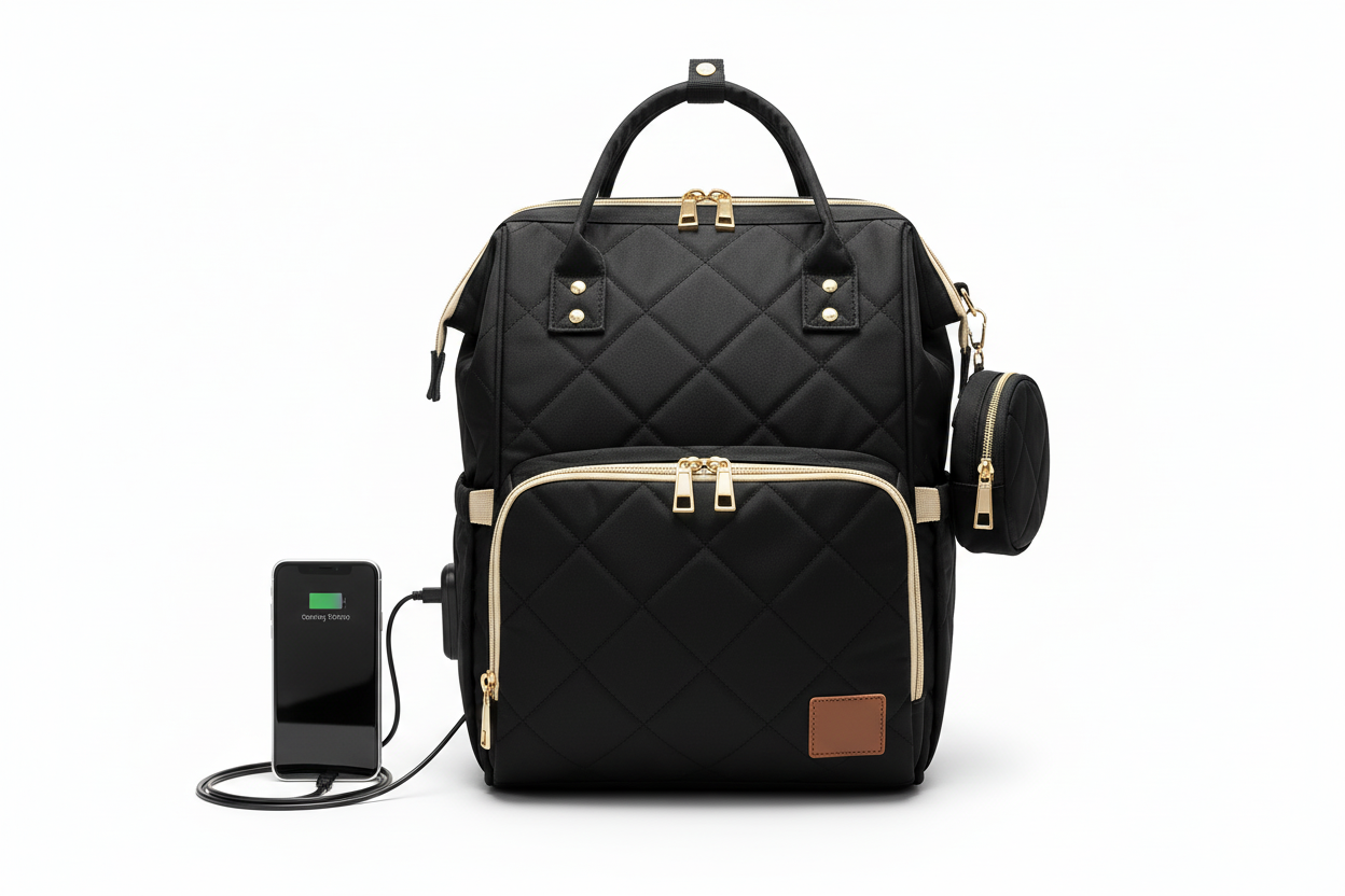 Studio sac noir USB téléphone