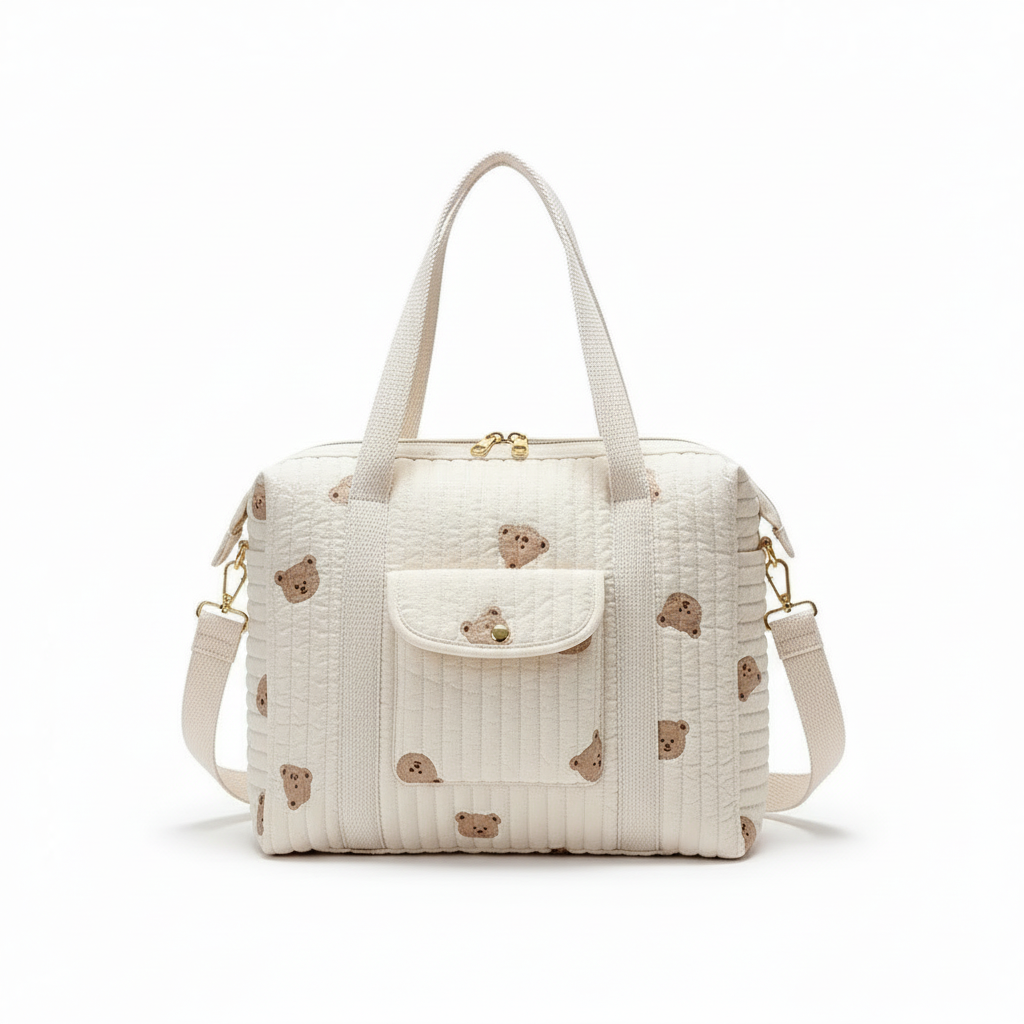 Sac à Langer Portable Motifs Originaux | TrioNest™ – Bandoulière Ergonomique, Grand Compartiment, 3 Motifs