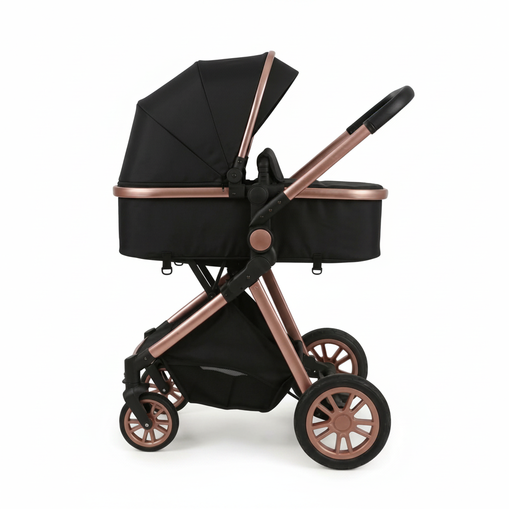3-in-1 Stroller Complete Newborn Pack – 6 Accessories Included, Carrycot, Group 0+ Car Seat, Reversible Seat, 0-3 Years | TrioNest™ URBANIA