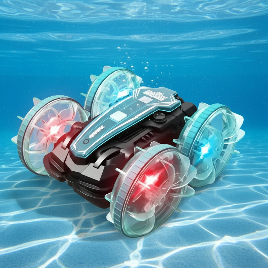 Voiture Télécommandée Enfant Flottante – Tous Terrains, Eau, Plage, Jardin, Toute l'Année | AquaRacer by TrioNest™