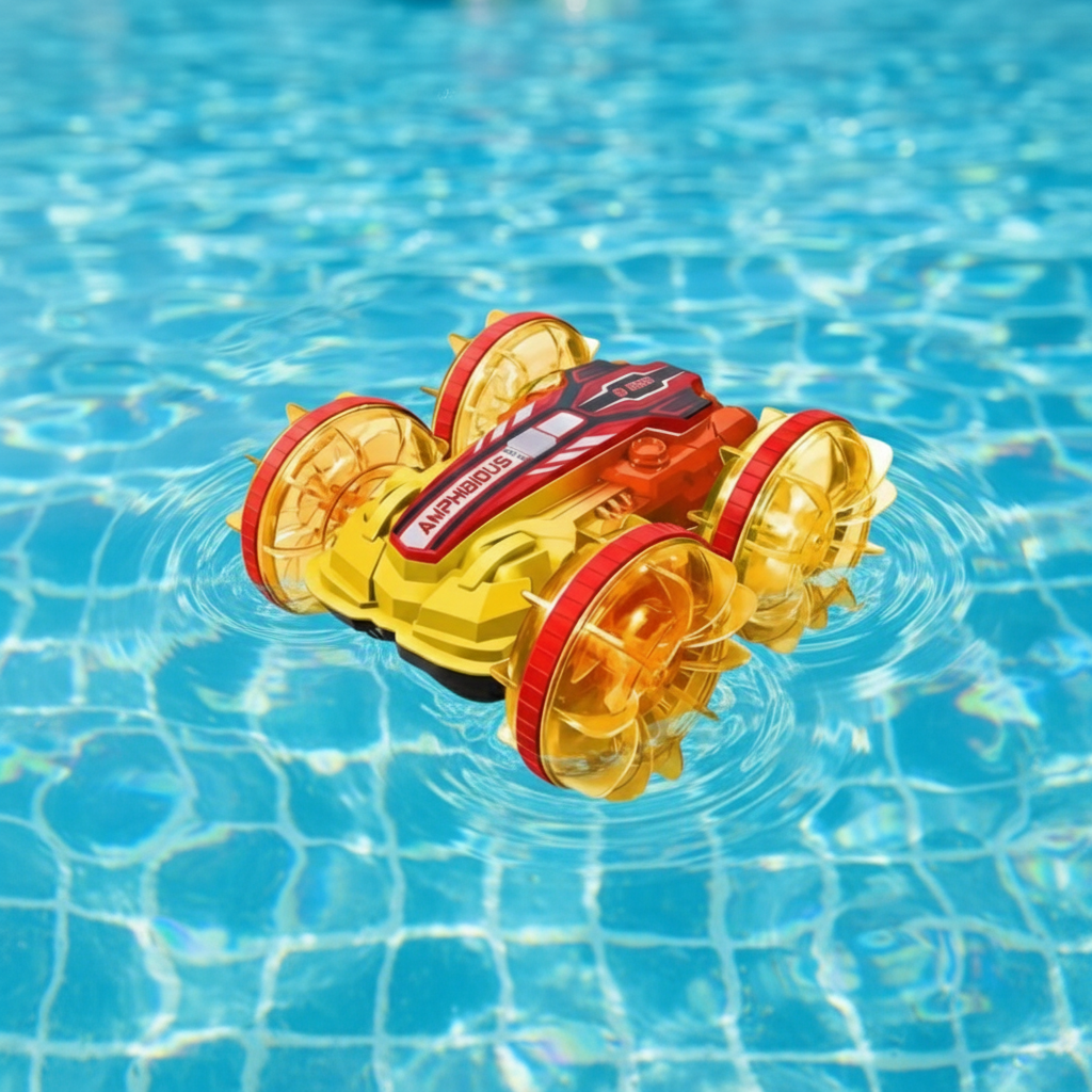 Voiture Télécommandée Enfant Flottante – Tous Terrains, Eau, Plage, Jardin, Toute l'Année | AquaRacer by TrioNest™