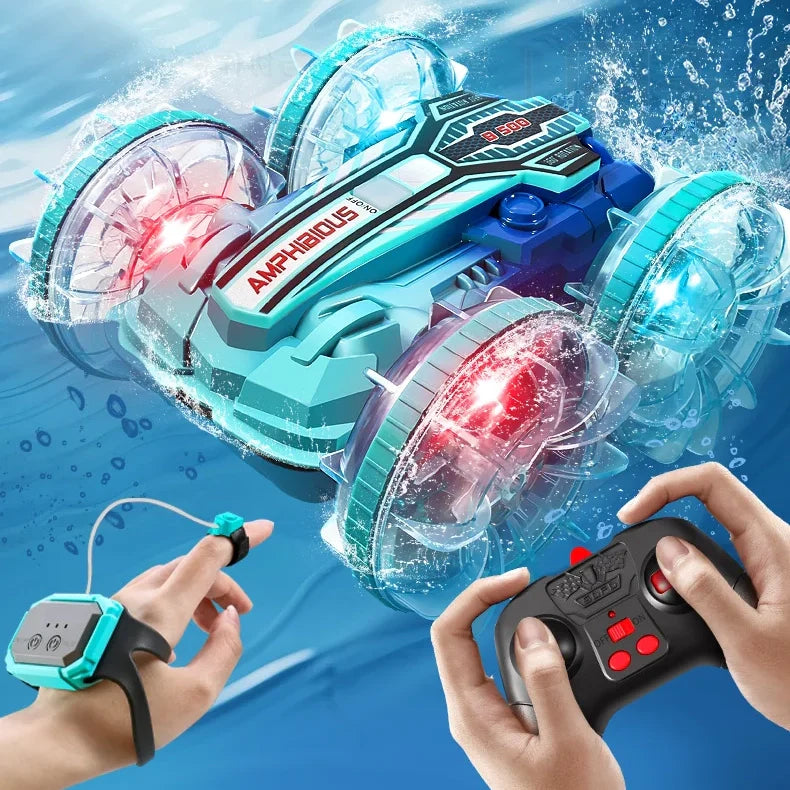 Voiture Télécommandée Enfant Flottante – Tous Terrains, Eau, Plage, Jardin, Toute l'Année | AquaRacer by TrioNest™