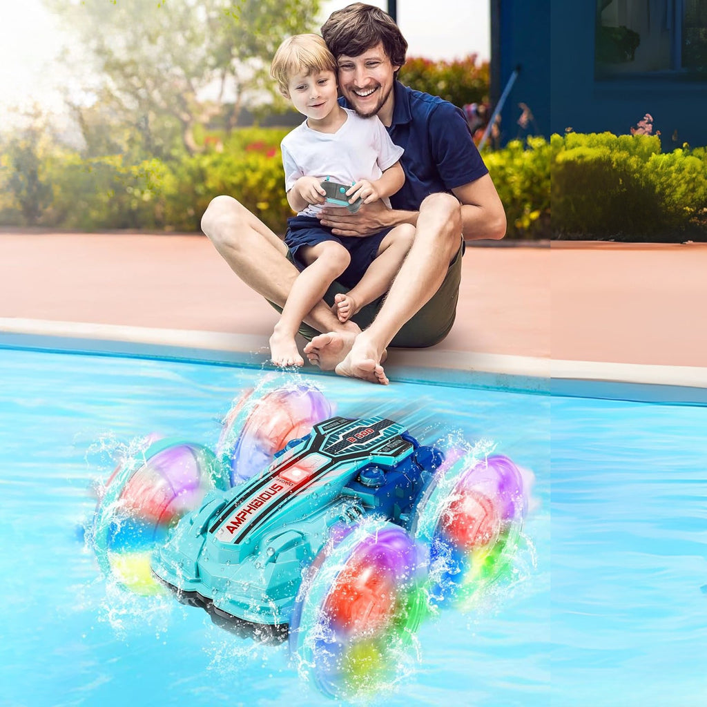 Voiture Télécommandée Enfant Flottante – Tous Terrains, Eau, Plage, Jardin, Toute l'Année | AquaRacer by TrioNest™