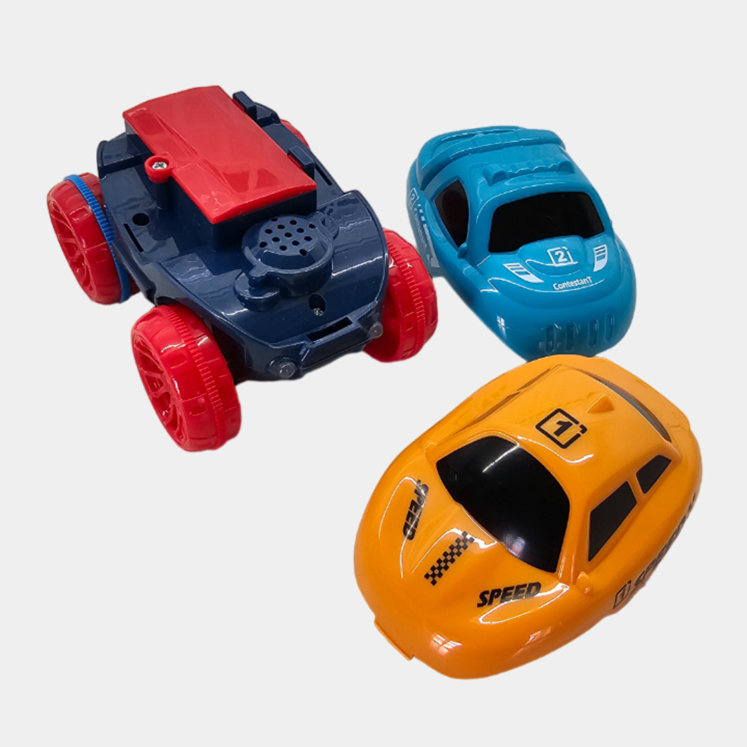 Circuit Voiture Enfant LED Modulable – Loopings, 3 Tailles jusqu'à 384 cm, ABS, Voitures Multicolores | CarLoop by TrioNest™