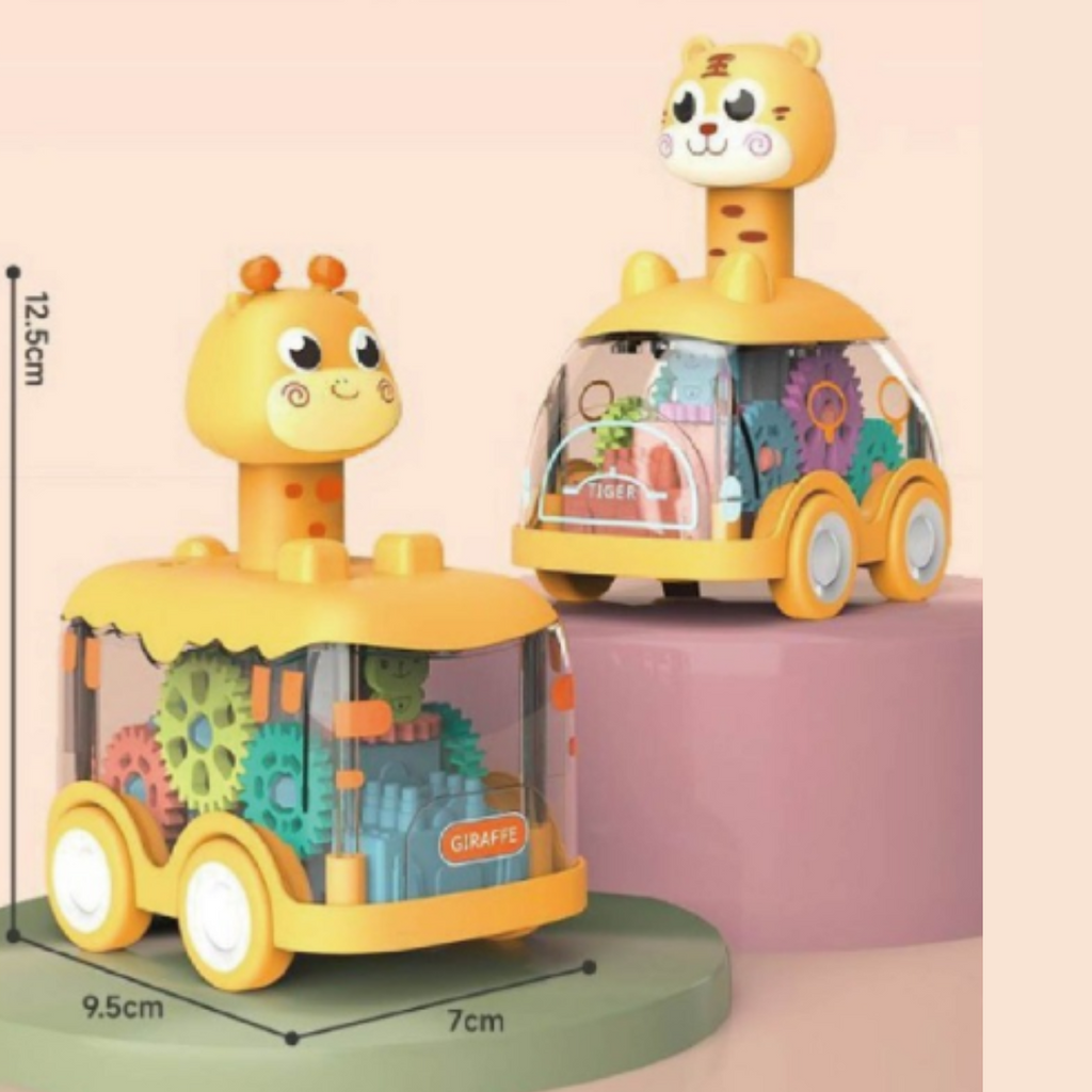 Voiture Lumineuse Bébé – Couleurs Changeantes, Veilleuse, Motifs Animaux, Stimule l'Imagination | GlowZoom by TrioNest™