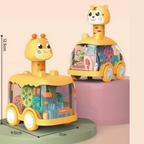 Voiture Lumineuse Bébé – Couleurs Changeantes, Veilleuse, Motifs Animaux, Stimule l'Imagination | GlowZoom by TrioNest™