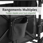 Poussette Wagon 4 Places Tout-Terrain – Harnais 5 Points, 150 kg, Toit UV, 8 Rangements, Pliable | TrioNest™ Wagon TrioNest™ Poussette 3 en 1