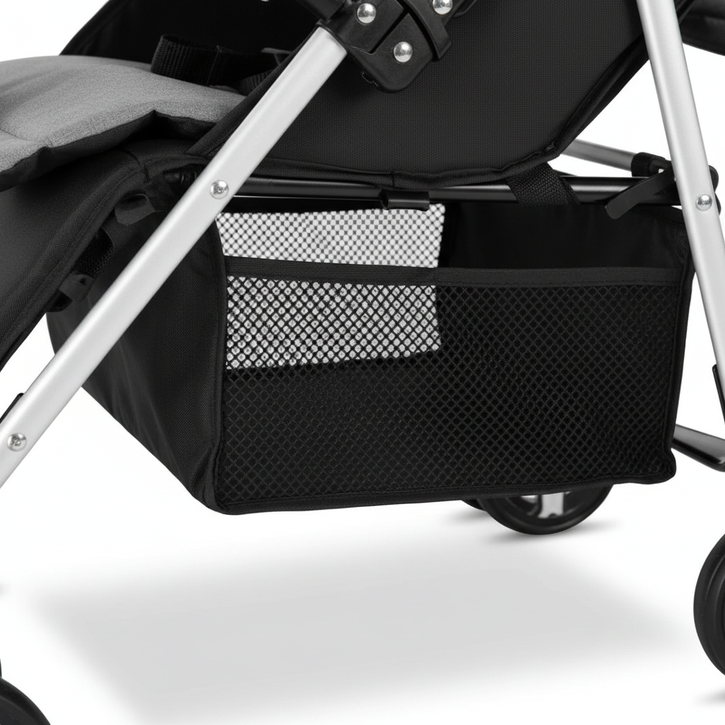 Poussette Bébé Compacte Pliable | TrioNest™ – Légère, Maniable & Confortable