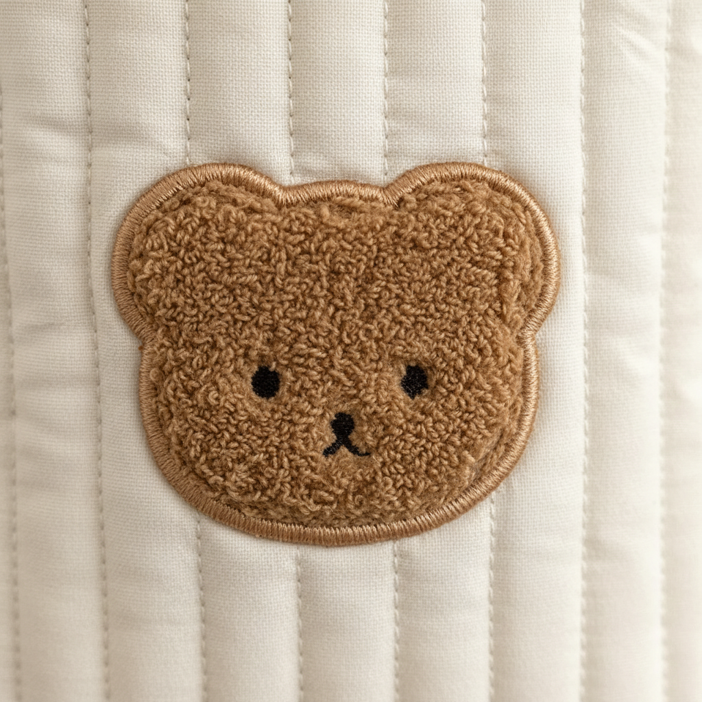 Sac à Langer à Fermeture Éclair Motif Ours | TrioNest™ – 80 g, Ergonomique, Lavable Machine, 18x26x7 cm