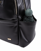 Sac à Dos à Langer Cuir Rose Poudré - Design Chic & Féminin - Imperméable avec Attaches Poussette Incluses | TrioNest™ Élite