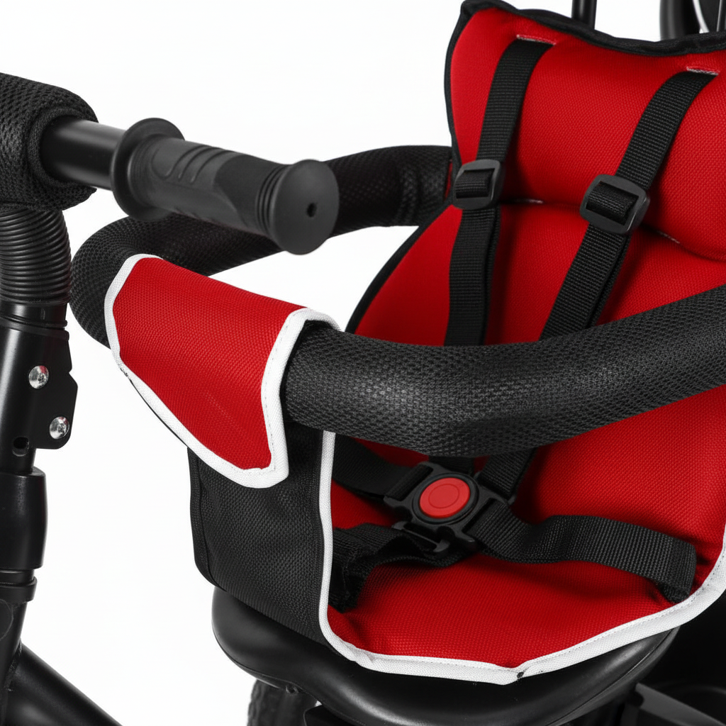 Tricycle Évolutif 4 Modes avec Pare-Soleil – Poignée Réglable, Sonnette, Panier, 1-5 Ans | TrioNest™