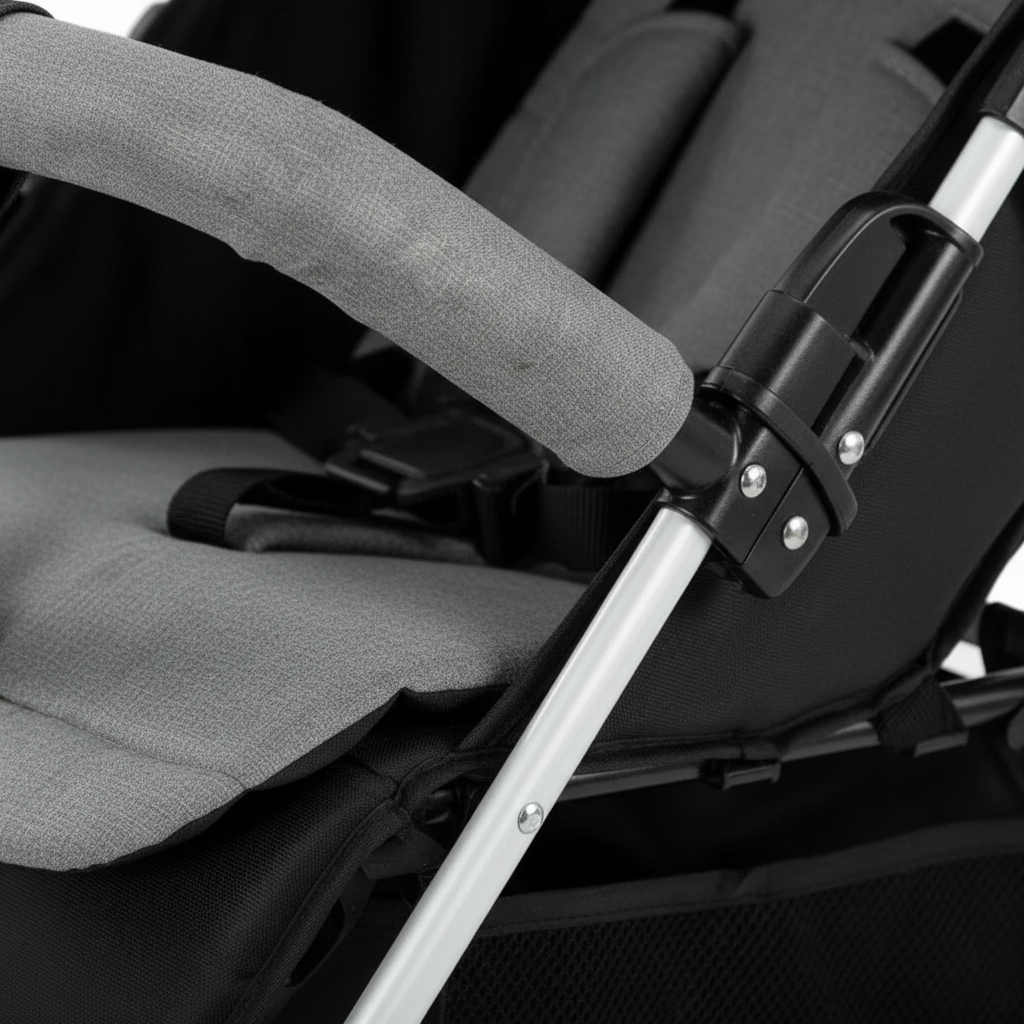 Poussette Bébé Compacte Pliable | TrioNest™ – Légère, Maniable & Confortable